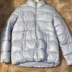 puffer silver jacket